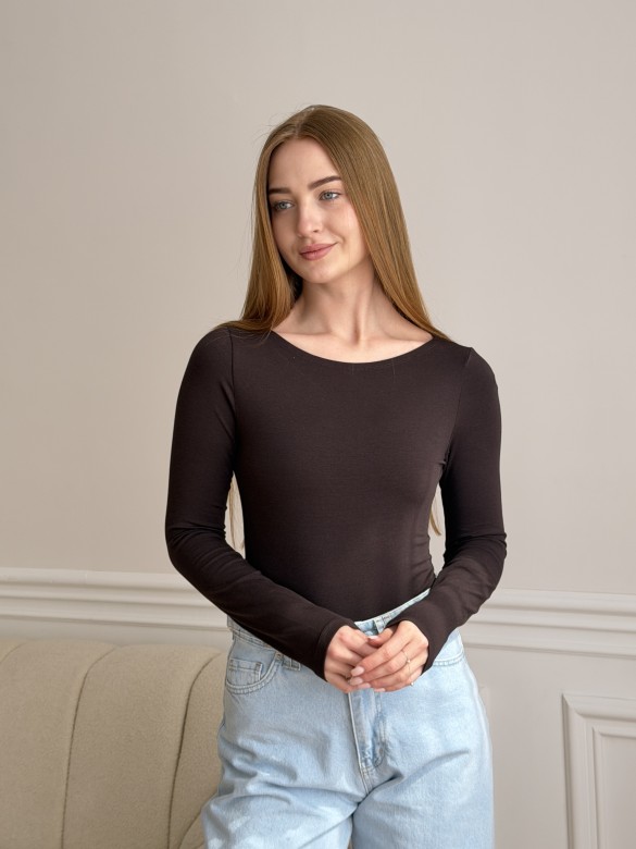 Боді коричневе 32549