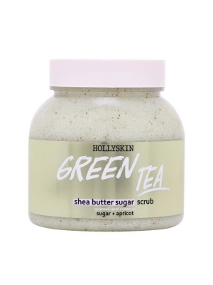 Цукровий скраб з олією ши і перлітом HOLLYSKIN  Green Tea