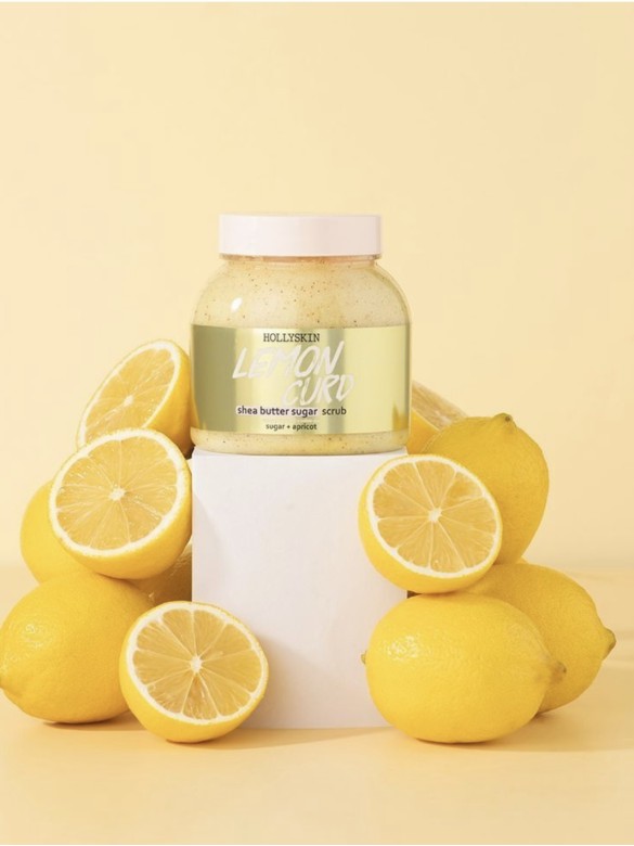 Цукровий скраб з олією ши і перлітом HOLLYSKIN  Lemon Curd