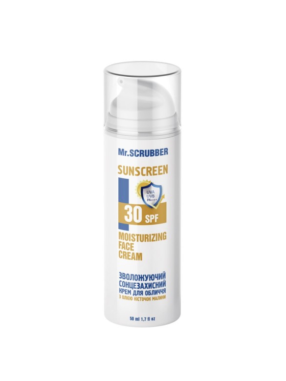 Сонцезахисний зволожувальний крем для обличчя SPF 30 Mr. Scrubber