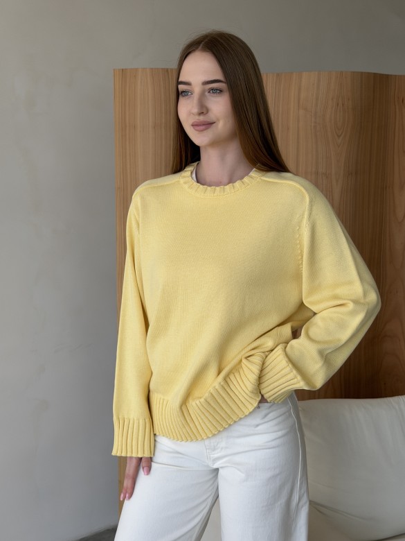 Кофта лимонна в'язка 1059