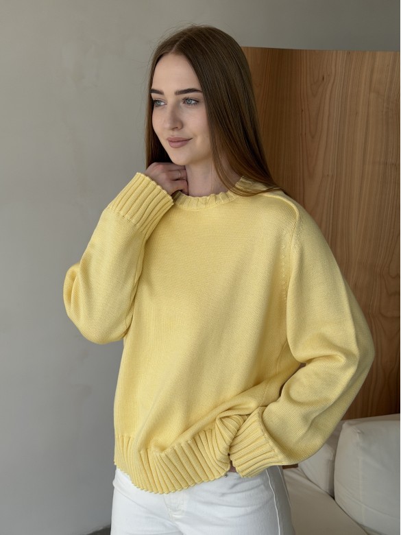 Кофта лимонна в'язка 1059