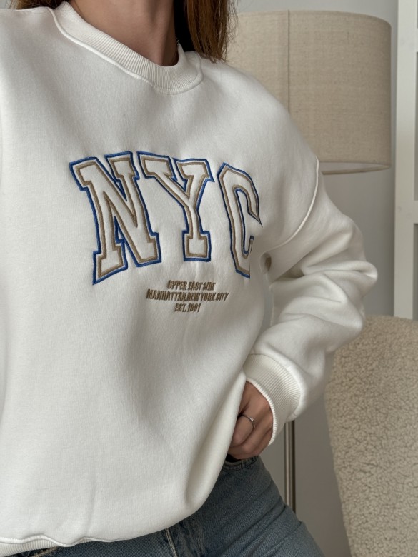 Світшот NYC білий