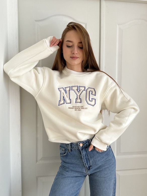 Світшот NYC білий