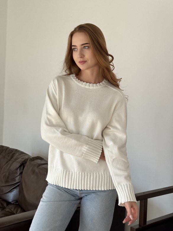 Кофта молочна в'язка 1059