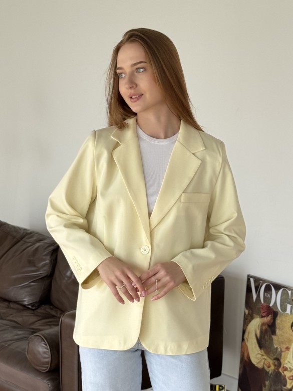 Піджак світло жовтий DC251006