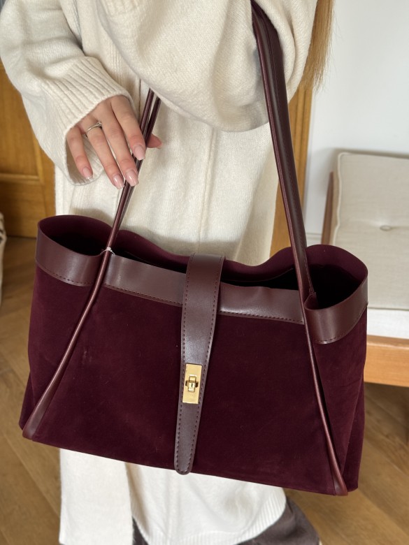 Сумка "Анфіса" бордова замша