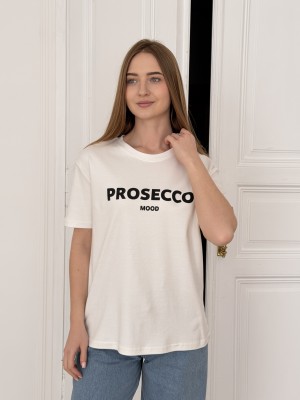 Футболка "Prosecco" молочна		