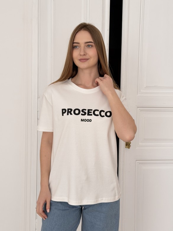 Футболка "Prosecco" молочна		
