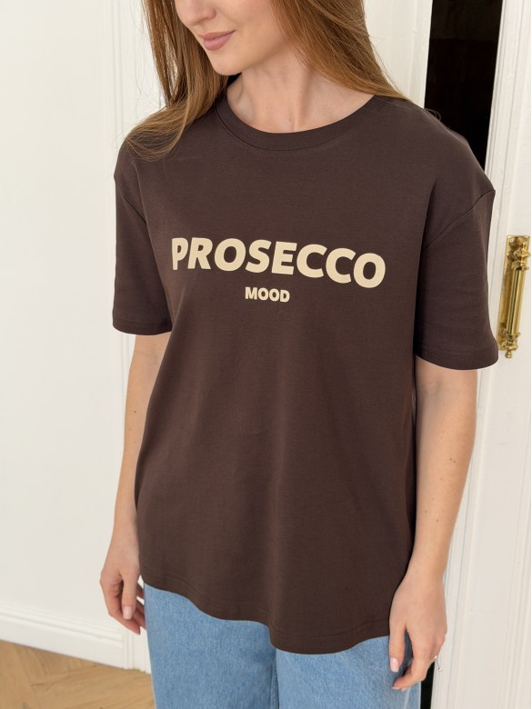 Футболка "Prosecco" шоколадна	
