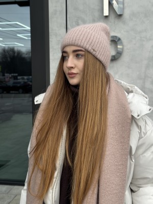 Шапка "Френсіс" рожевий айворі