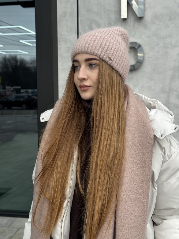 Шапка "Френсіс" рожевий айворі