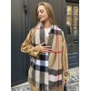 Шарф lux sky cashmere темно бежевий з чорним